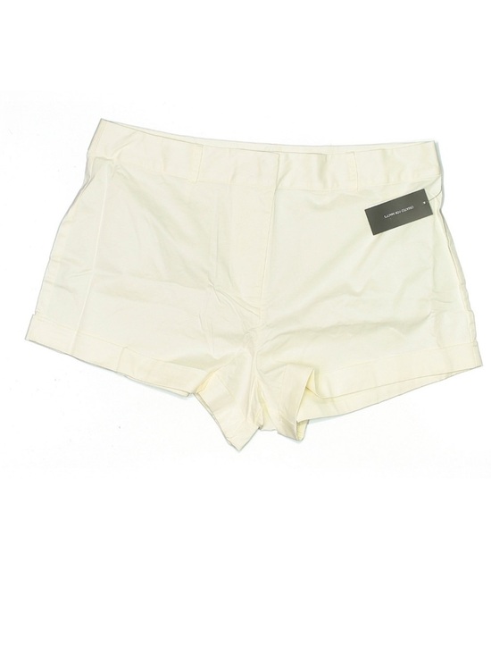DANIELLE BERNSTEIN Pants - Danielle Bernstein Ivory Stretch Shorts 16W High Rise Cotton Blend NWT